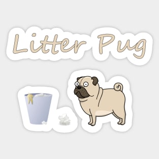 Litter pug Sticker